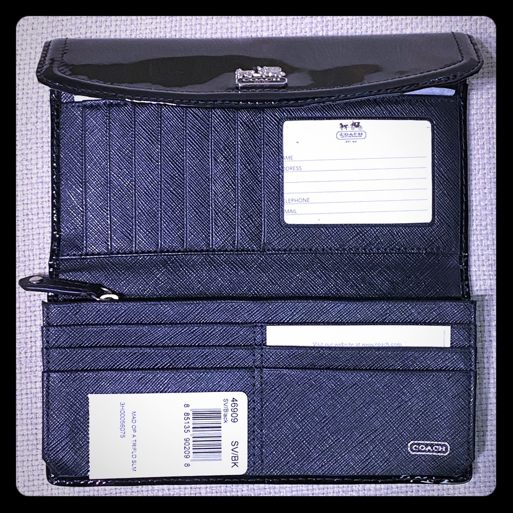 COACH Signature Collection Tri-Fold Slim Wallet